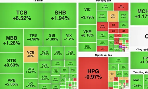 VN-Index thăng hoa, cổ phiếu TCB bùng nổ