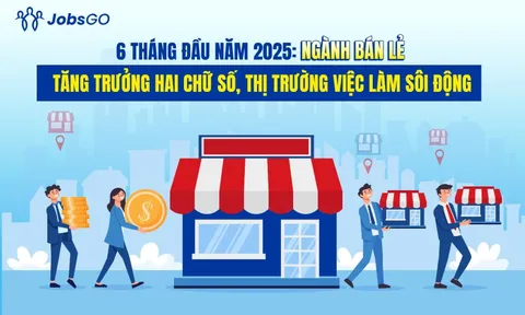 6 tháng đầu năm 2025: Ngành bán lẻ tăng trưởng hai chữ số, thị trường việc làm sôi động