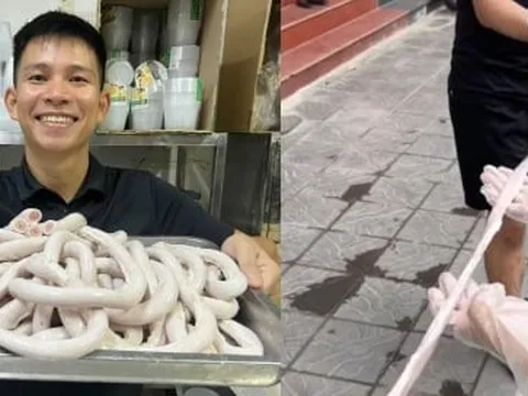 TikToker 'Thế Lòng Se Điếu' quảng cáo đoạn lòng lợn dài 40m là ai?