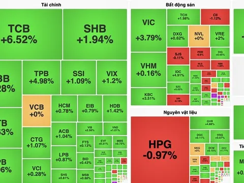 VN-Index thăng hoa, cổ phiếu TCB bùng nổ