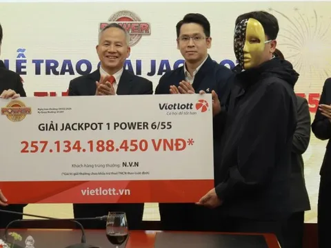 Bất ngờ về người vừa trúng Vietlott hơn 257 tỷ đồng